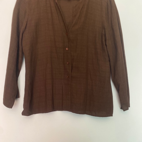 Eileen Fisher S Textured Linen Blend Tunic Top - Picture 6 of 12